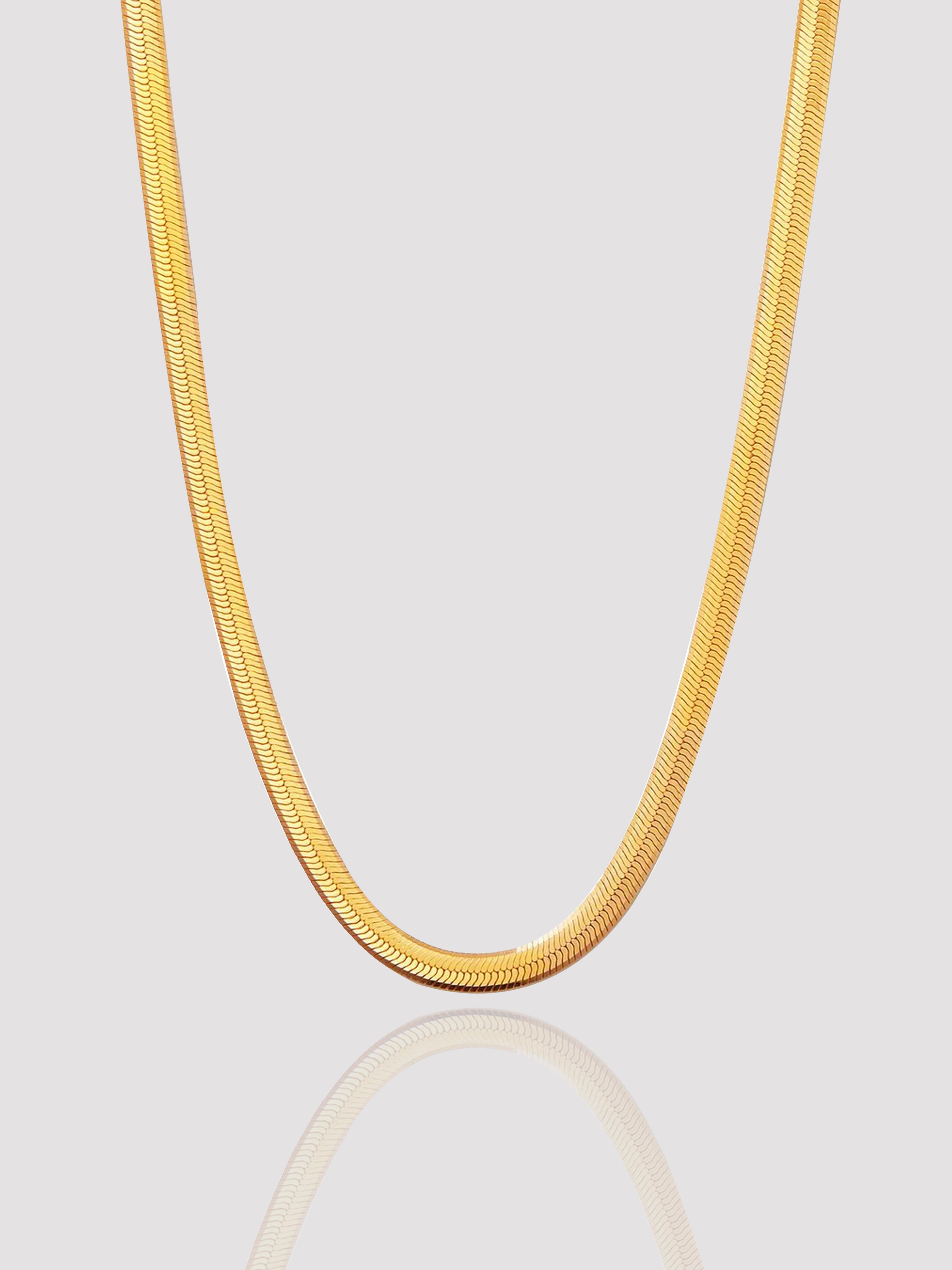 elegant and minimalistic gold filled snake chain necklace with the best quality materials