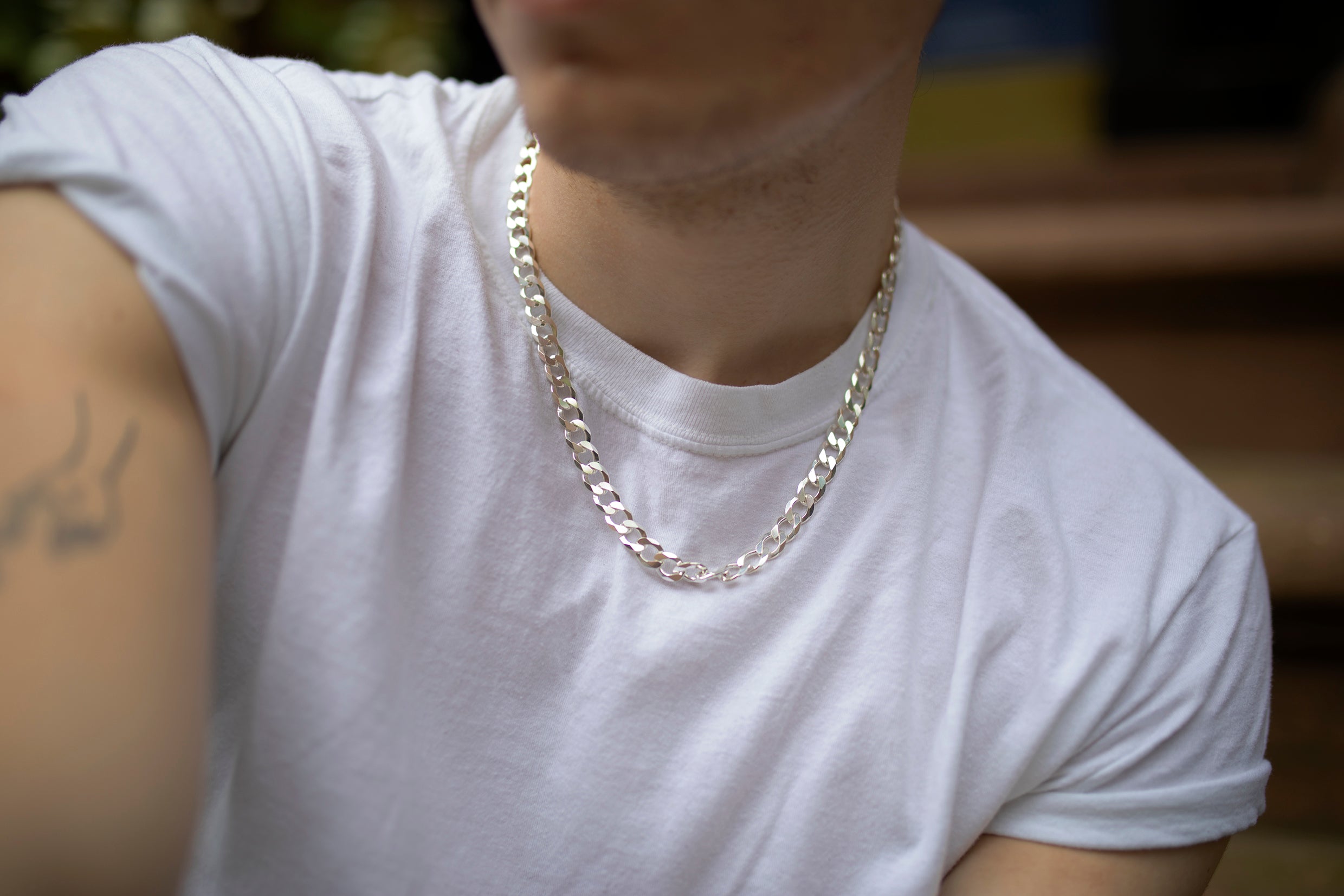Cuban Sterling Silver Bold Necklace