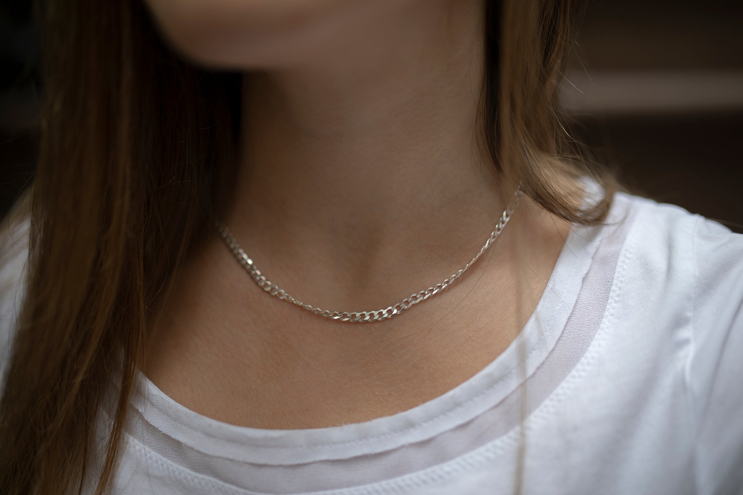 Cuban Sterling Silver Petite Necklace