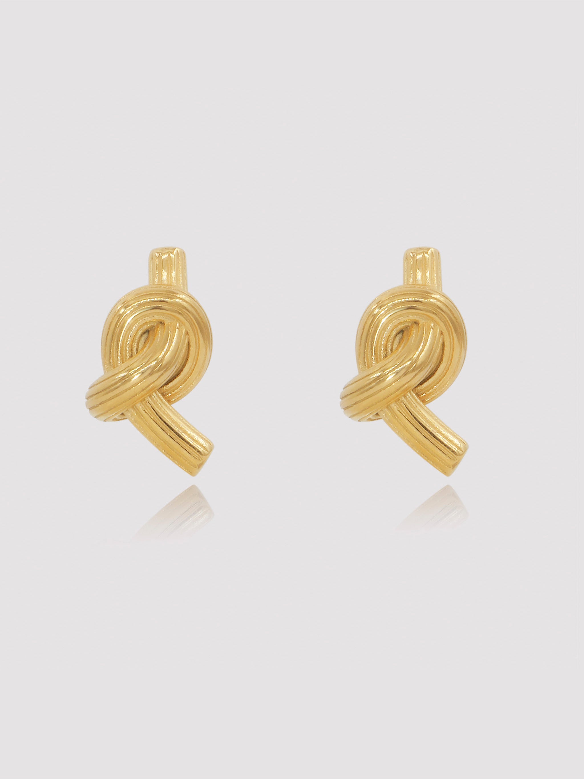 Love Knot Gold Earrings