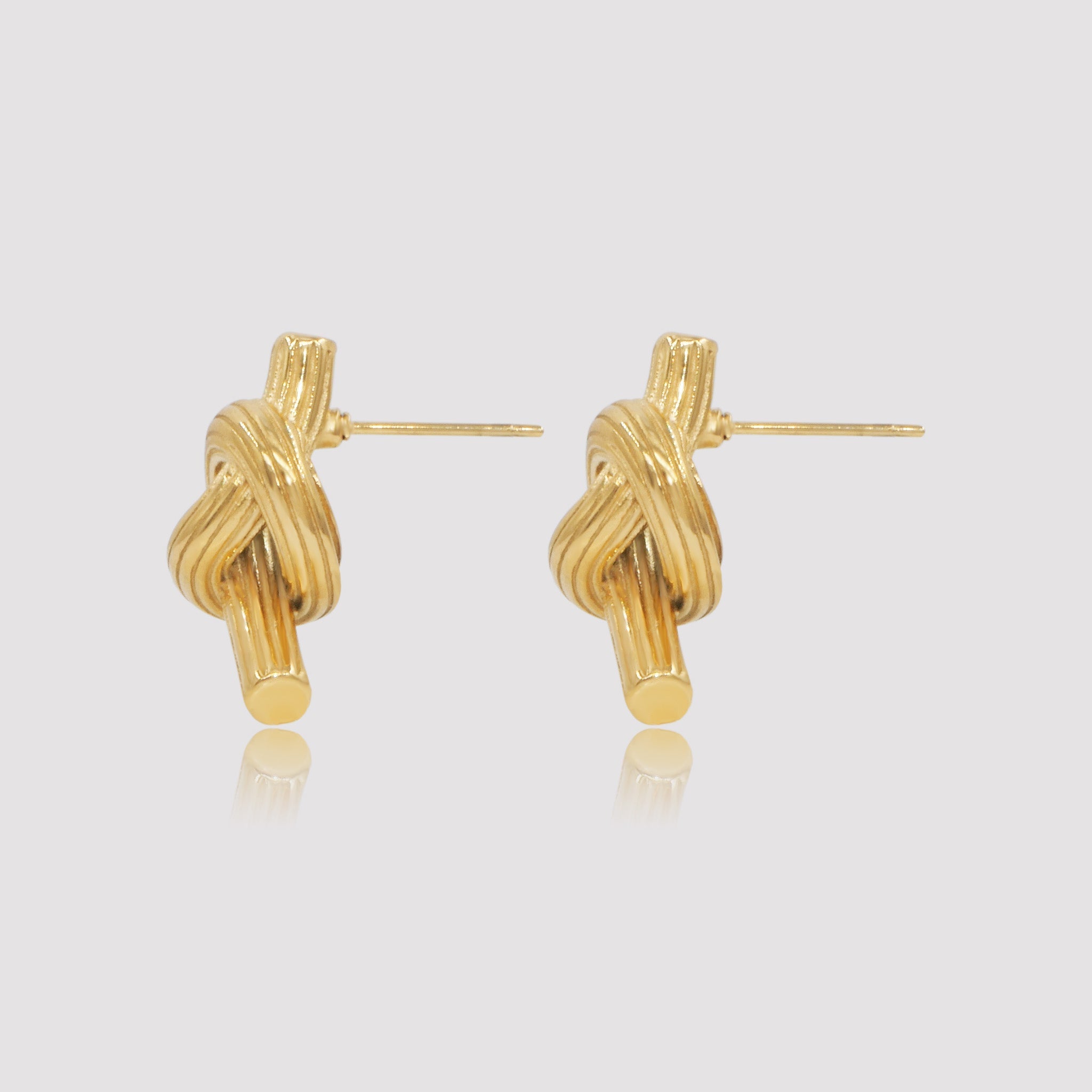 Love Knot Gold Earrings