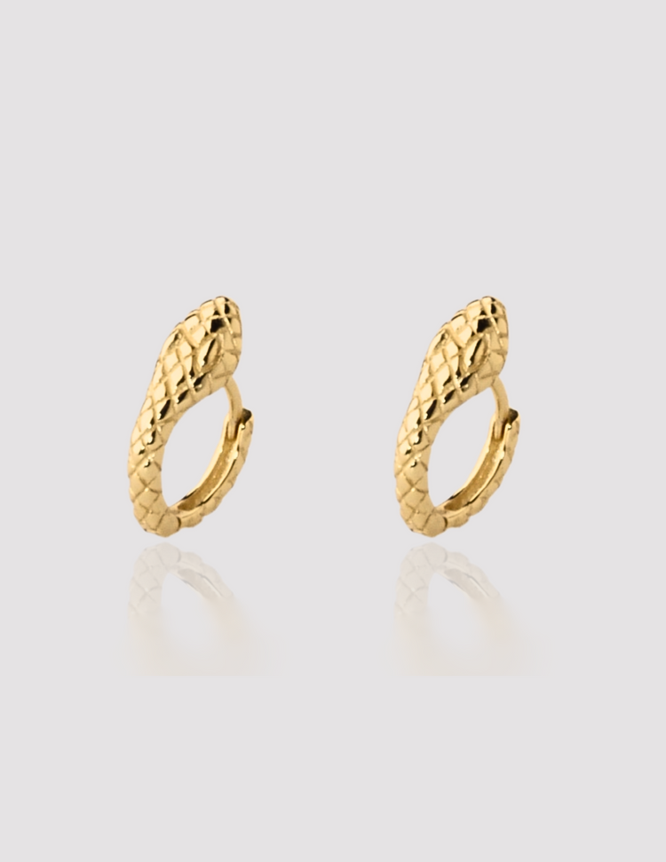 KING SNAKE GOLD VERMEIL HOOPS