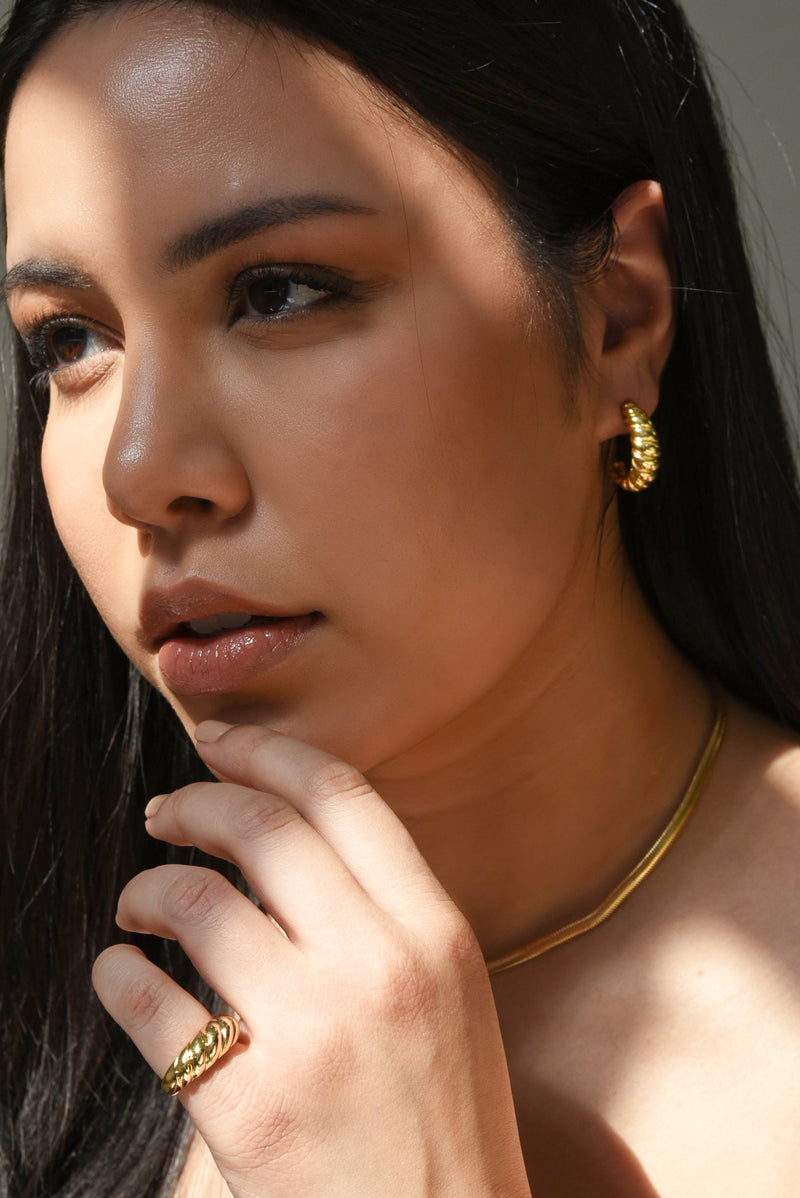 Christopher Croissant Gold Hoops