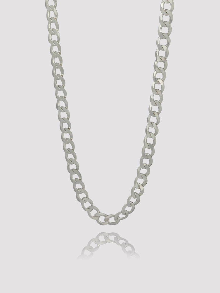 CUBAN 925 STERLING SILVER BOLD CHAIN NECKLACE