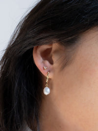 Duane Gold Pearl Hoops