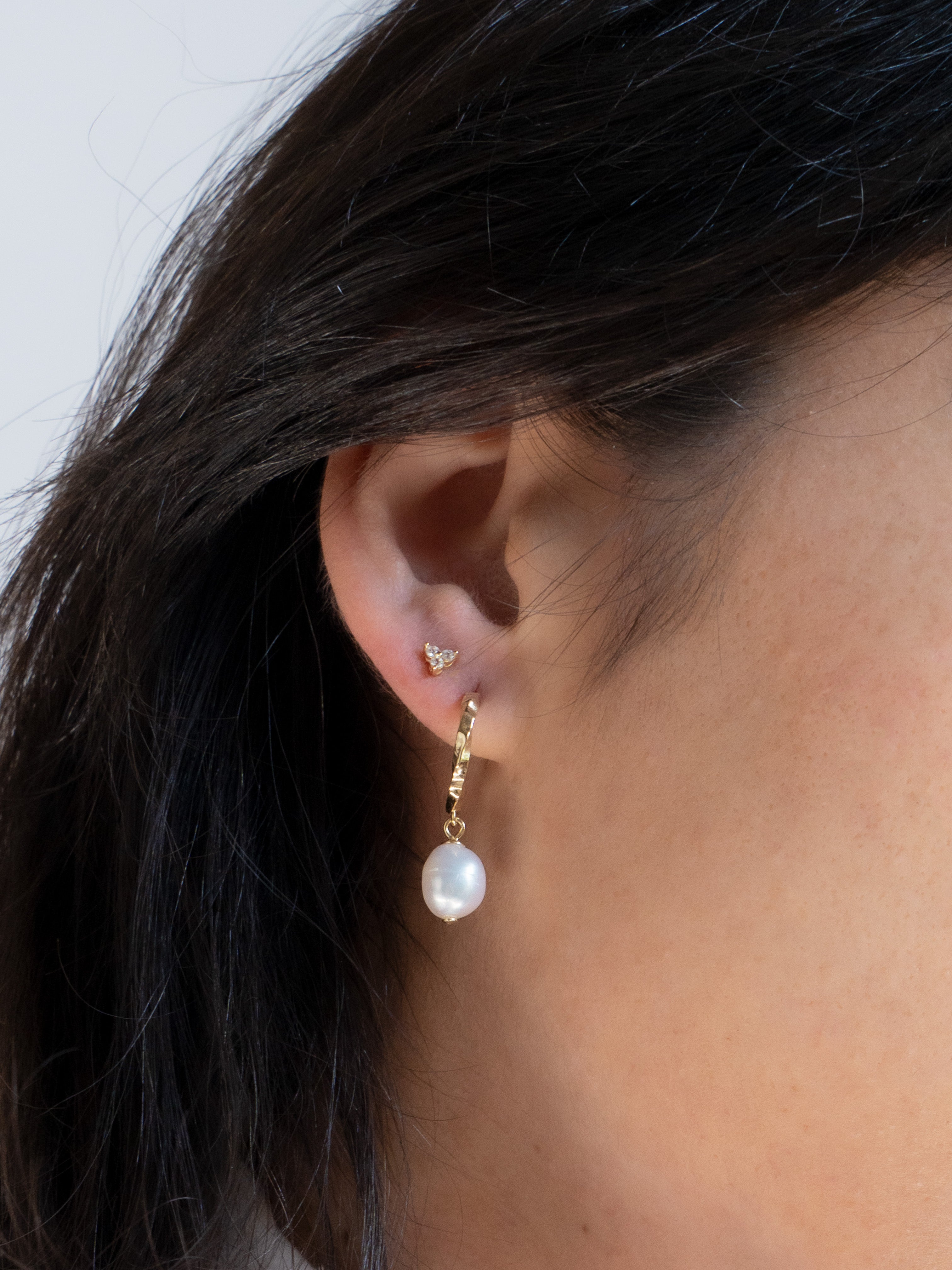 Duane Gold Pearl Hoops