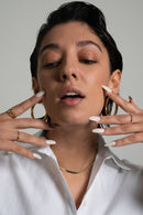 A vintage design with a touch of minimalism. It's a rare and one of a kind piece. The Elizabeth gold ring has the feeling of an heirloom passing down from generation to generation. It is meaningful and precious to those who wear it. 
