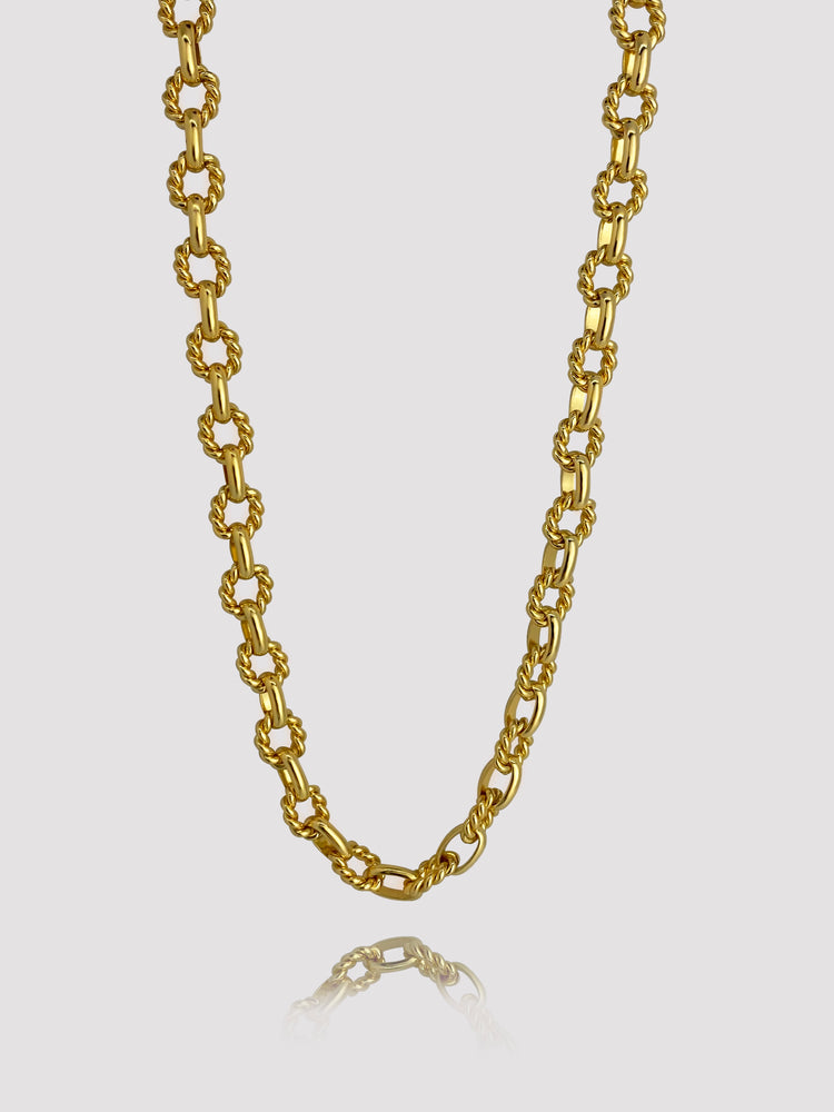 BEAVER 18K GOLD-PLATED CHAIN NECKLACE