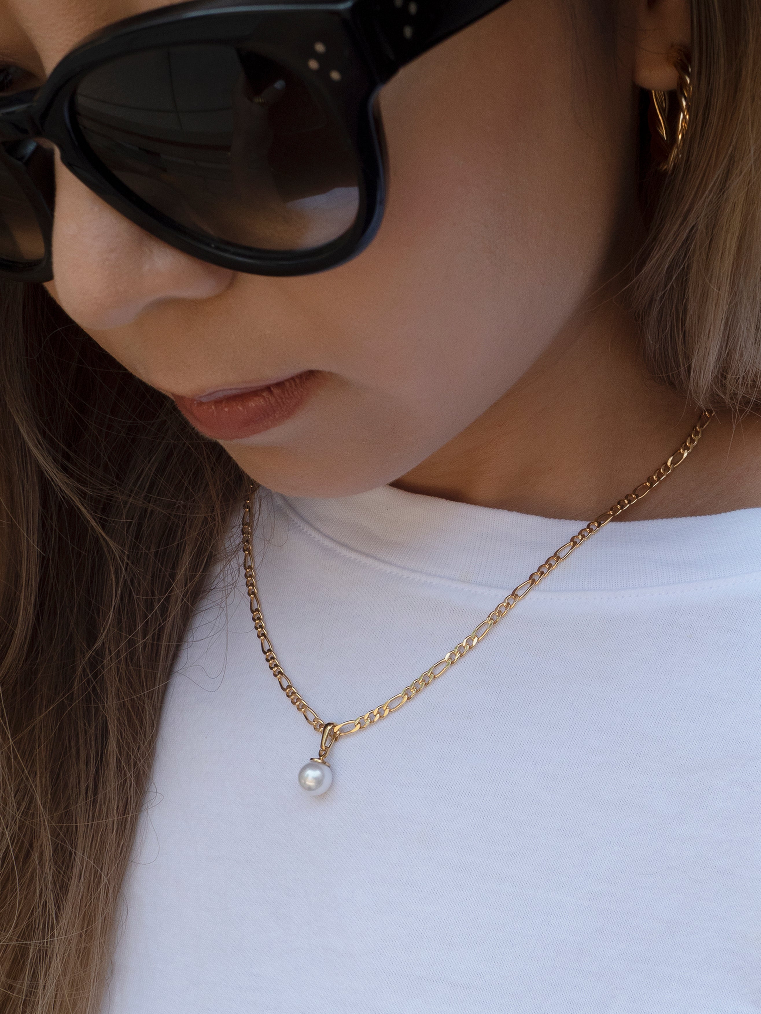 Figaro Pearl Gold Necklace