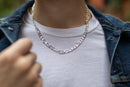 Figaro Sterling Silver Bold Necklace