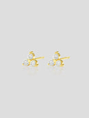 Jane - 14K Solid Gold Stud Earrings