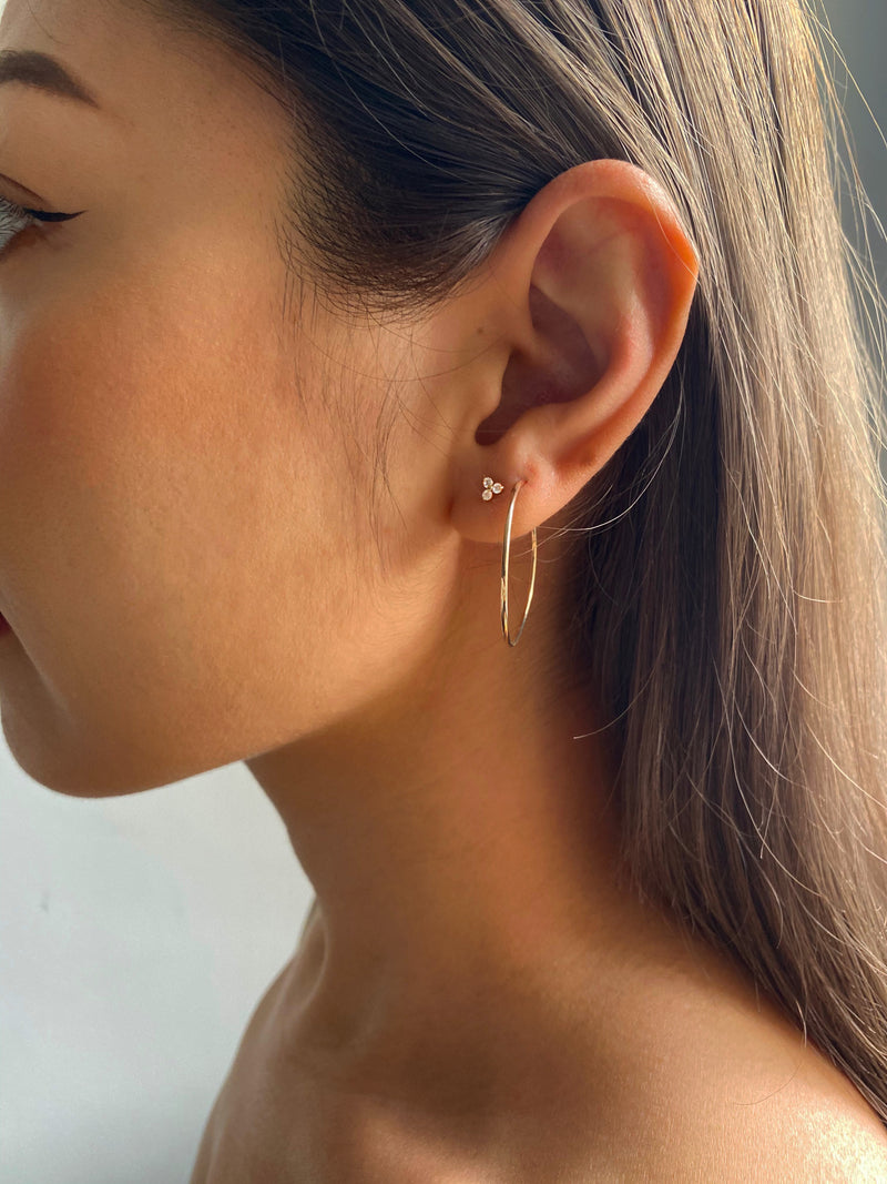 Geometric Stud Earrings in Yellow Gold – Osnat Har Noy Jewelry