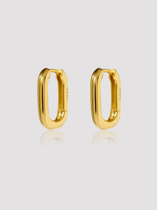 We know you got a busy Friday ahead of you, and you are looking to look flawless for work, errands, or sushi dinner. The Mini Lexington Hoops will elevate any style you choose to dress up. With a contemporary minimalist design, these oval-shaped earrings are perfect to wear alone or stacked. Available in both Gold and Silver colors.  Details:  18K Gold Plated on Silver  Made in Gold Vermeil  S 925 Sterling  L 1.5cm - W 1cm  About 2g/pair  Hypoallergenic. miramira New York