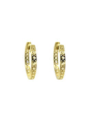 These middle-sized hoops are the perfect example of timeless elegance and of the moment jewelry. Featuring a shimmering and dainty style of pave setting. The Plaza Hoops will be the star that never goes out. These earrings are available in a smaller size.   Details:   Made in 14K Solid Yellow Gold With White Cubic Zirconia  Dimensions: L 1.8cm - W 1.8cm  Color: 14K Solid Yellow Gold / 14K Solid White Gold  Hypoallergenic   Fine Jewelry. miramira New York