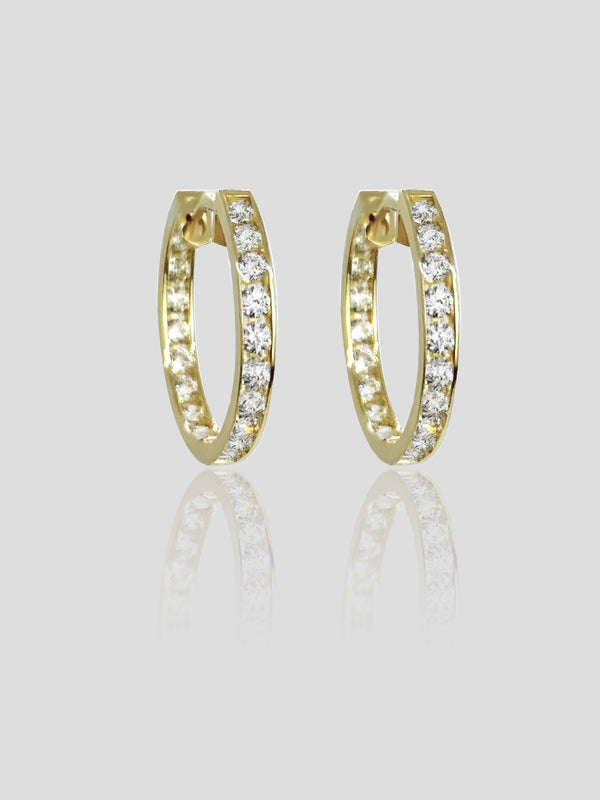 Plaza Mighty - 14K Solid Gold Hoops