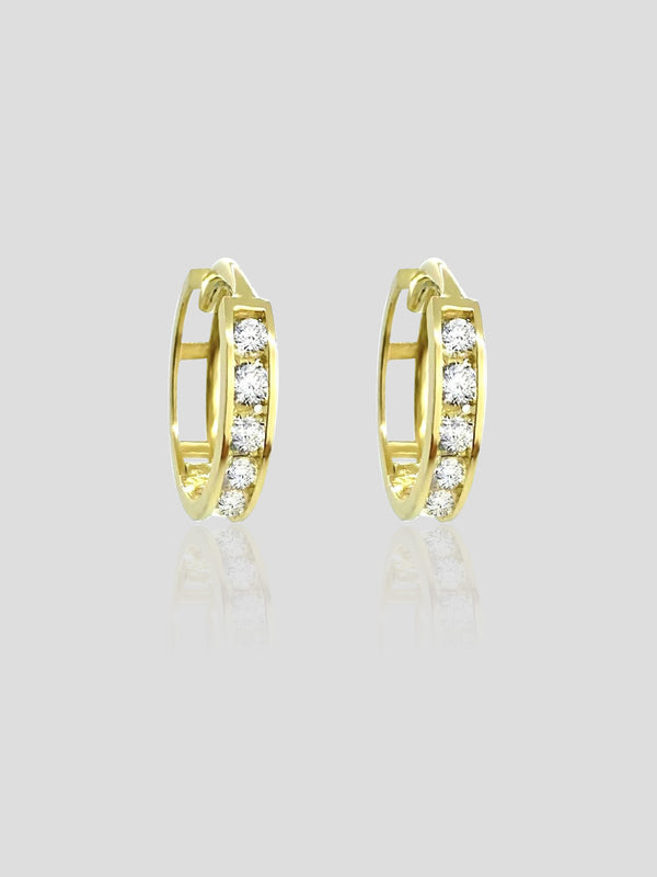 Plaza Dainty - 14K Solid Gold Hoops