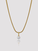 Snake Pearl Gold Necklace