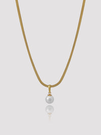 Snake Pearl Gold Necklace