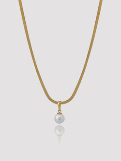 Snake Pearl Gold Necklace