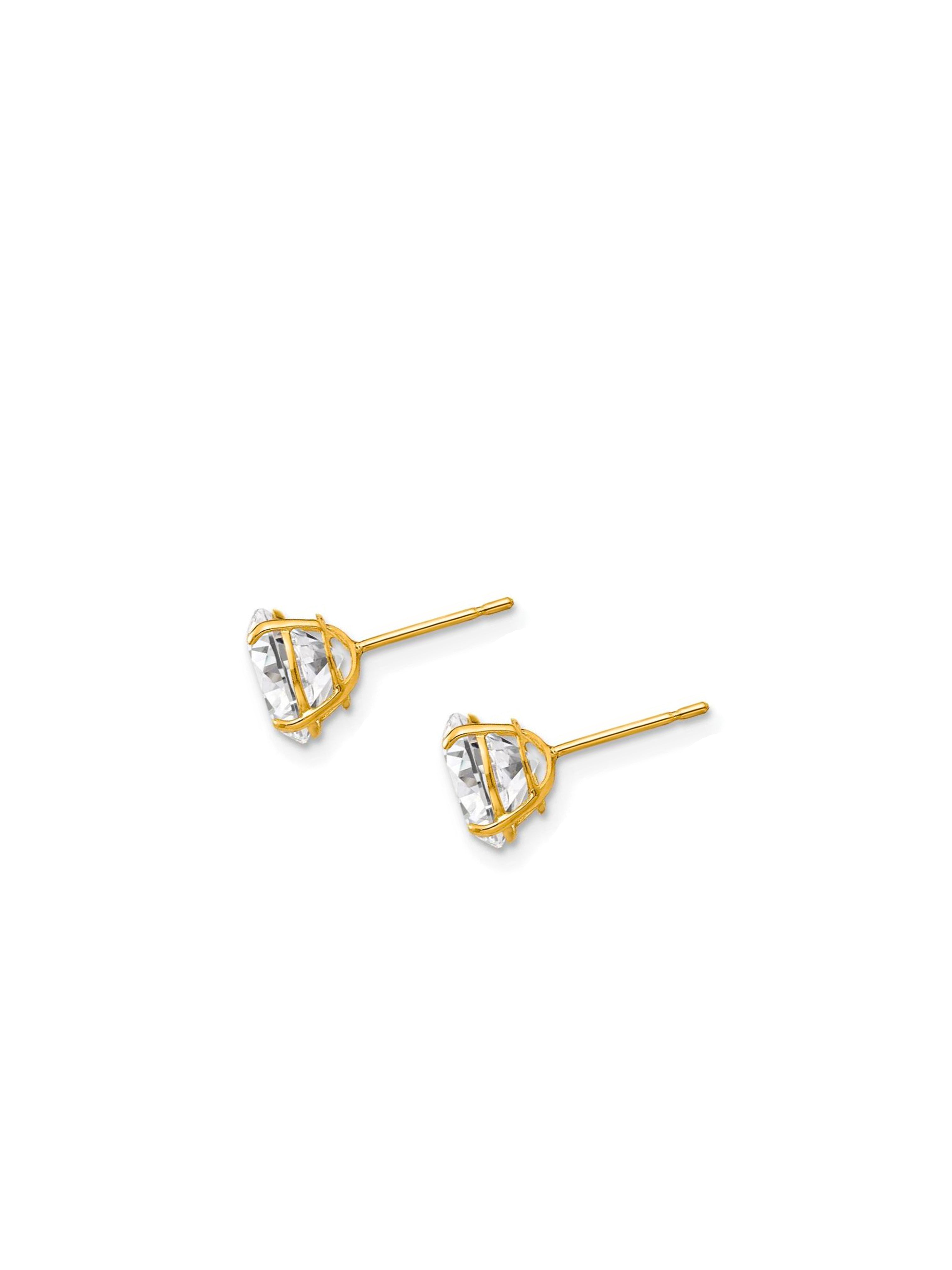 Leroy- 14K Yellow Solid Gold Stud Earring