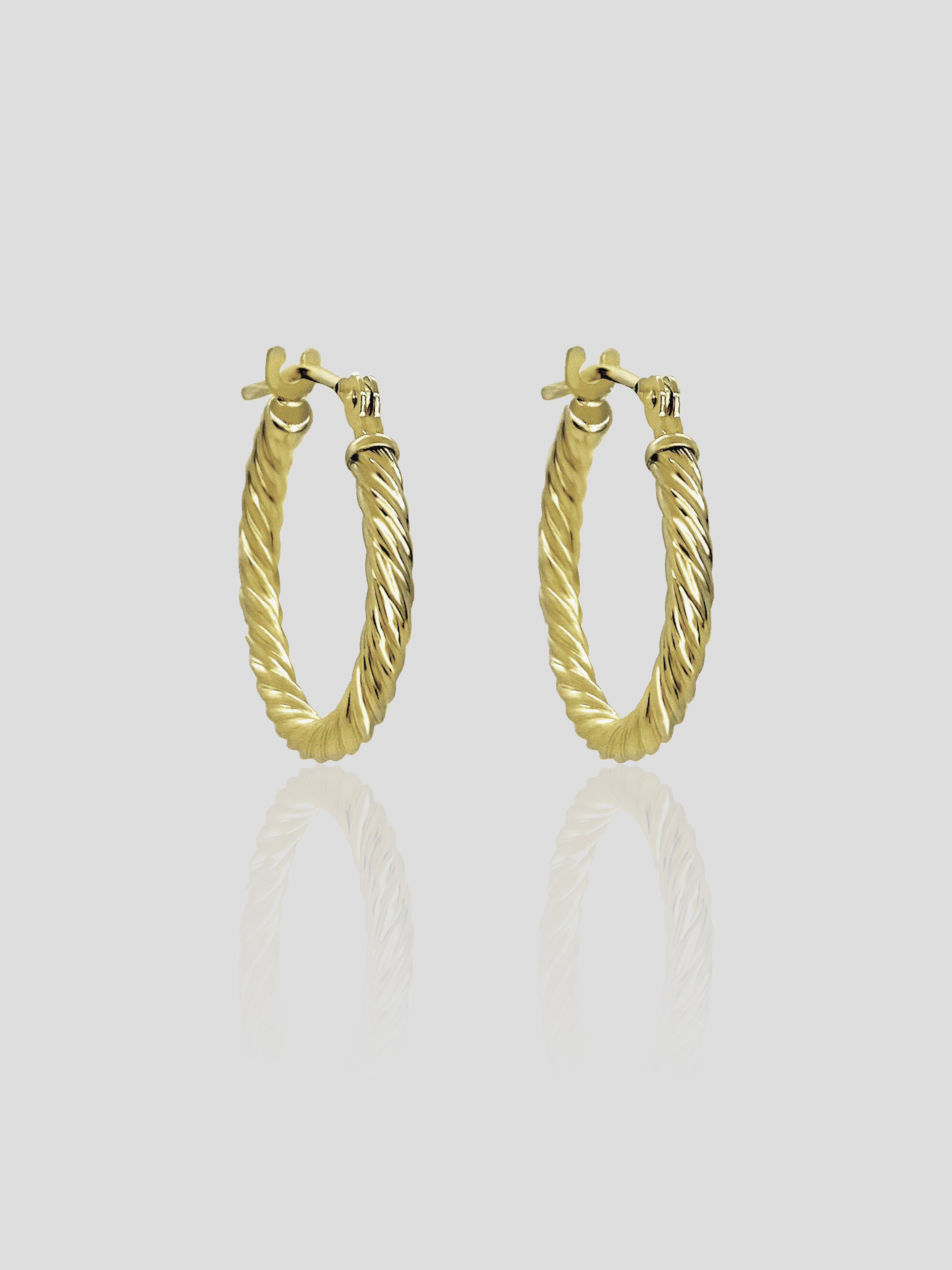 Fulton - 14K Solid Gold Hoops